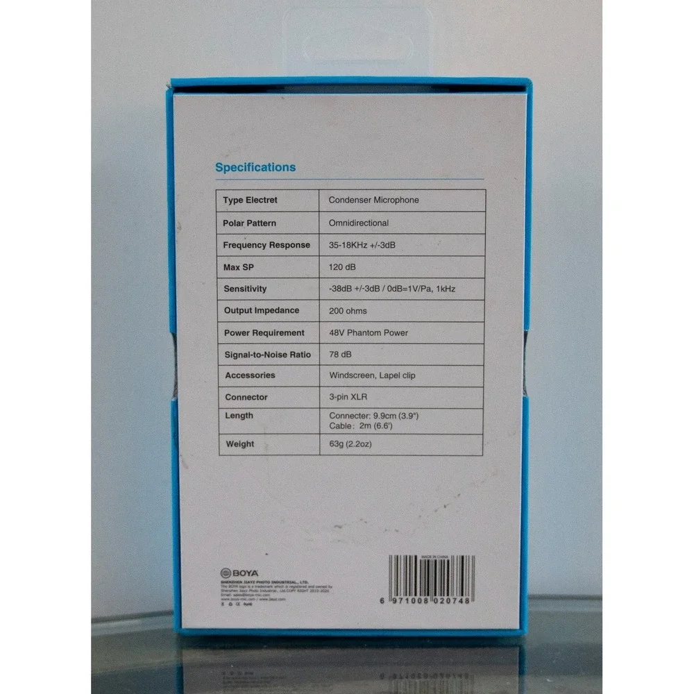 BOYA BY-M40D Omni-directional Lavalier‎ Microphone - Open Box